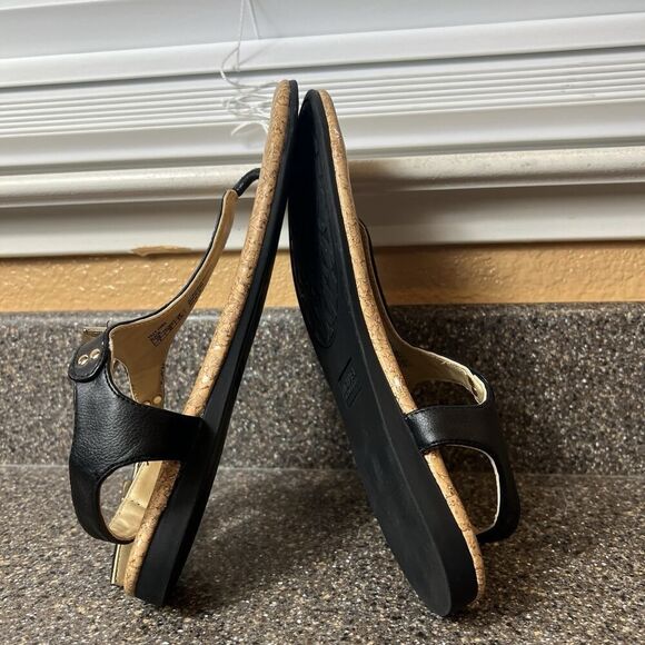 Michael Kors Black Synthetic Thong Sandals Womens/Youth 4 Embellished Sling Back - Picture 5 of 10